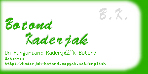 botond kaderjak business card